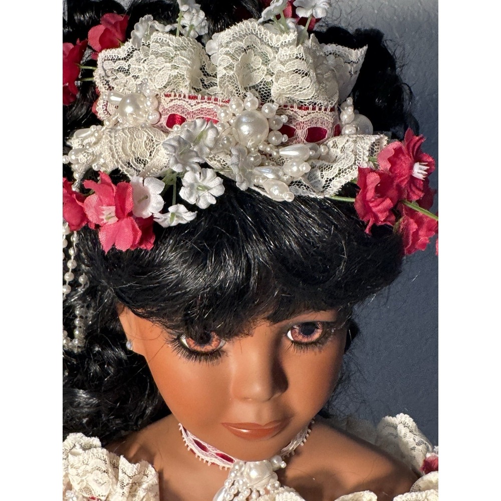 29" Rustie  Caylon  African American  Doll   GORGEOUS Red And White 601/1000 - Picture 8 of 16